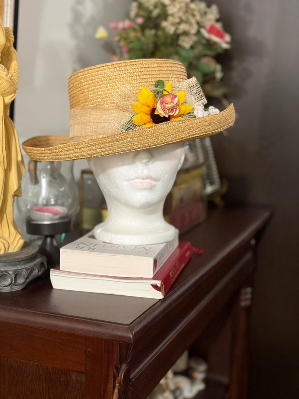 NWOT Principles by Ben de Lisi Floral Straw Boater Hat – Unworn